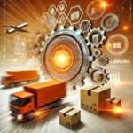 Dall·e 2025 03 17 10.26.28 a professional and dynamic business themed image with an orange color scheme. the image showcases elements of logistics, supply chain management, and
